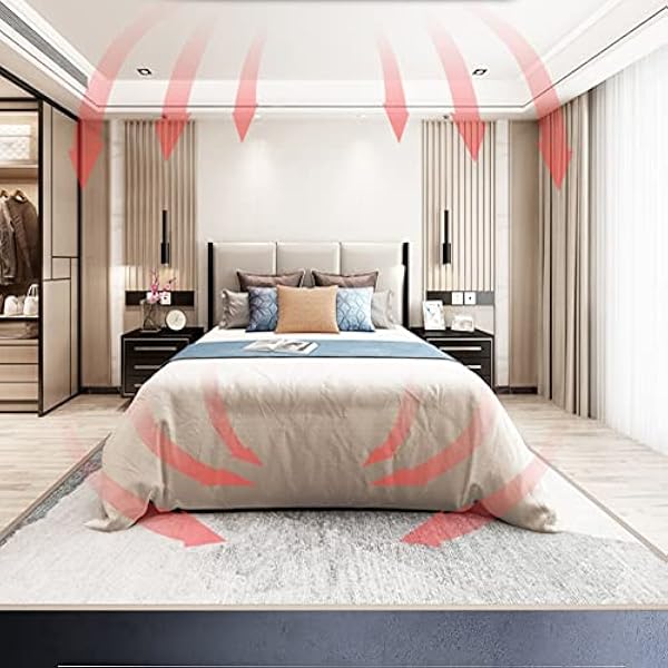 Riscaldatore Riscaldatore Elettrico a Temperatura Costante Intelligente, Riscaldatore in Grafene con Telecomando, Riscaldatore del Radiatore a Convettore per Casa, Ufficio e Camera da Letto